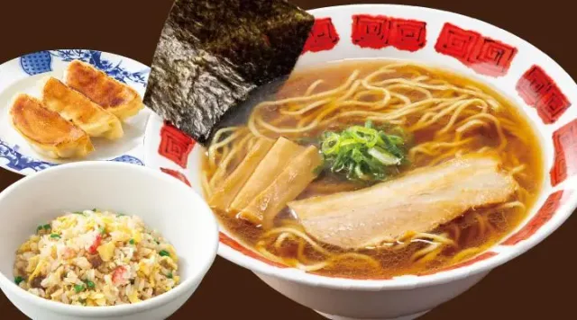 RGC定食（バーミヤンラーメン・焼餃子3個・半チャーハン）（バーミヤン）