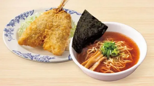 アジフライ醤油（小）ラーメンセット（バーミヤン）
