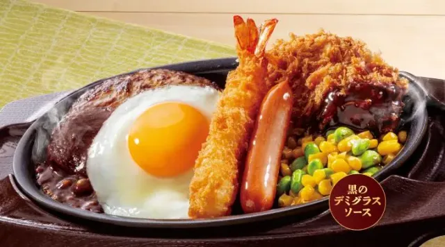 鉄板ハンバーグ元気盛り（ガスト）