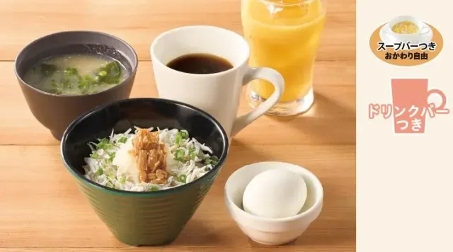 ちいさなしらすおろしごはん＆ゆで卵モーニング（ジョナサン）