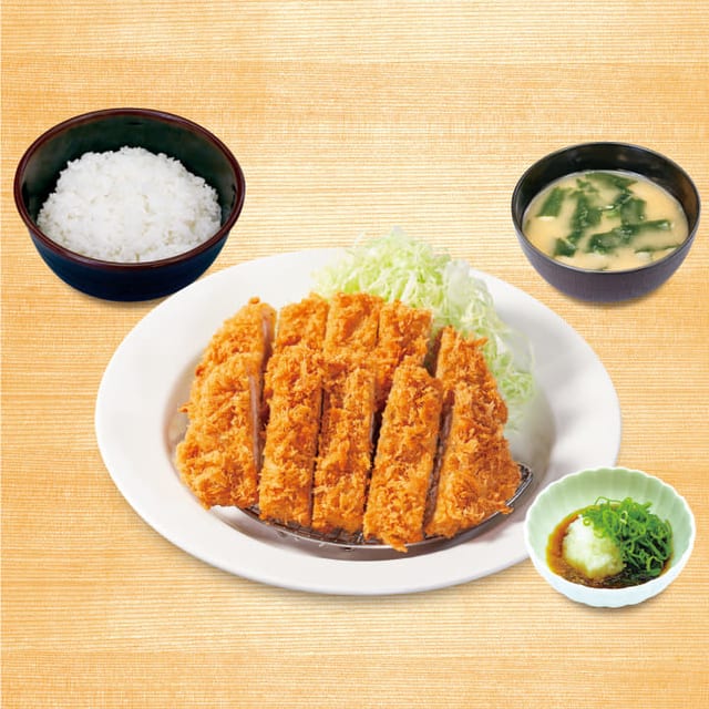 ダブル鬼おろしポン酢ロースかつ定食（松のや）