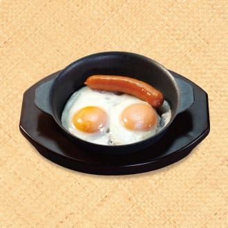 目玉焼き＆ソーセージ（松のや）