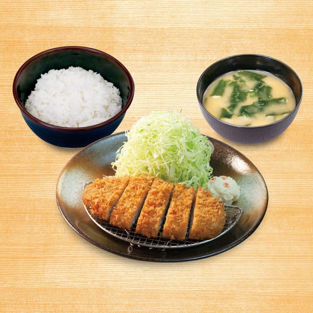 得朝ロースかつ定食(小鉢無し)（松のや）