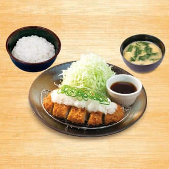 鬼おろしポン酢ロースかつ定食（松のや）