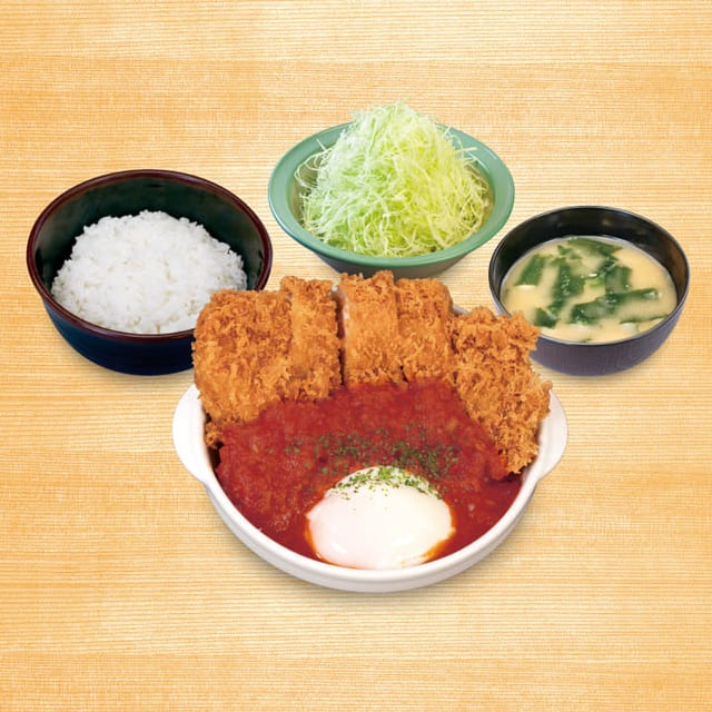 うまトマジャンボチキンかつ定食(松のや)