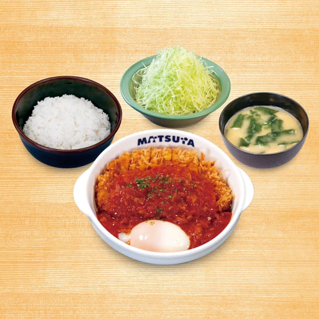 うまトマロースかつ定食（松のや）