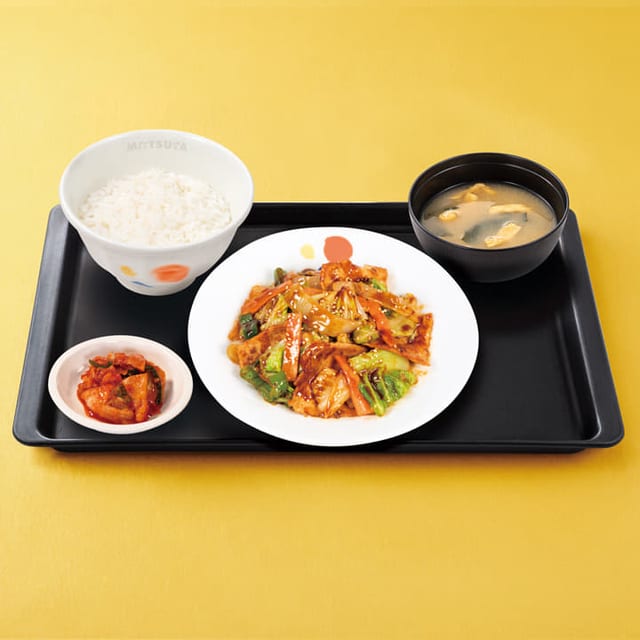 回鍋肉定食キムチ ダブル（松屋）