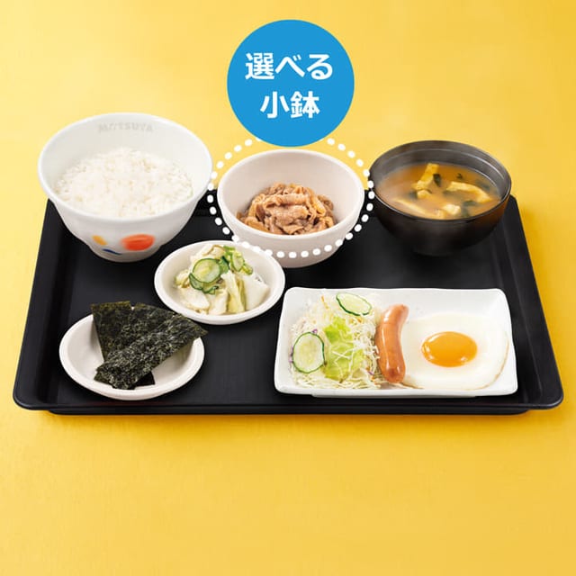 ソーセージエッグ定食（松屋）
