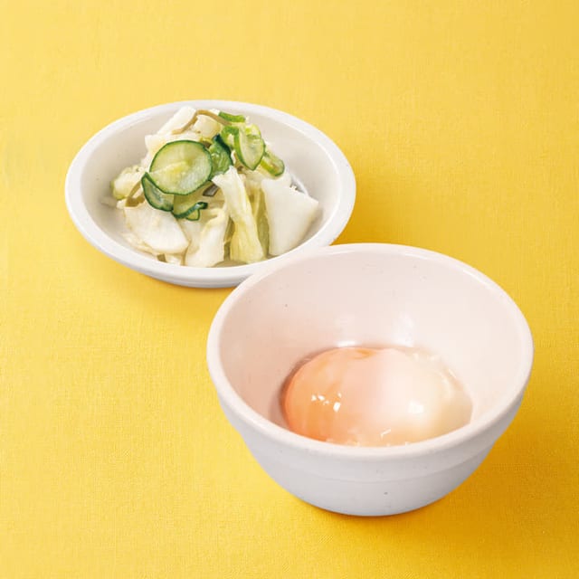 お新香半熟玉子セット（松屋）