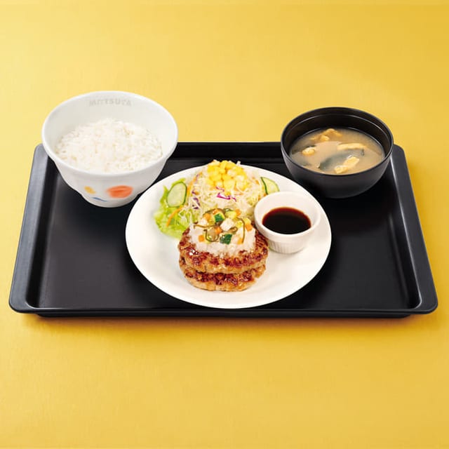 やたら和風ハンバーグ定食（松屋）