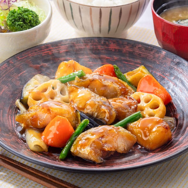 すけそう鱈と野菜の黒酢あん（大戸屋）