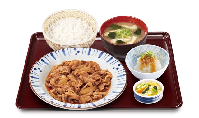 おろしポン酢牛皿定食 並盛（すき家）