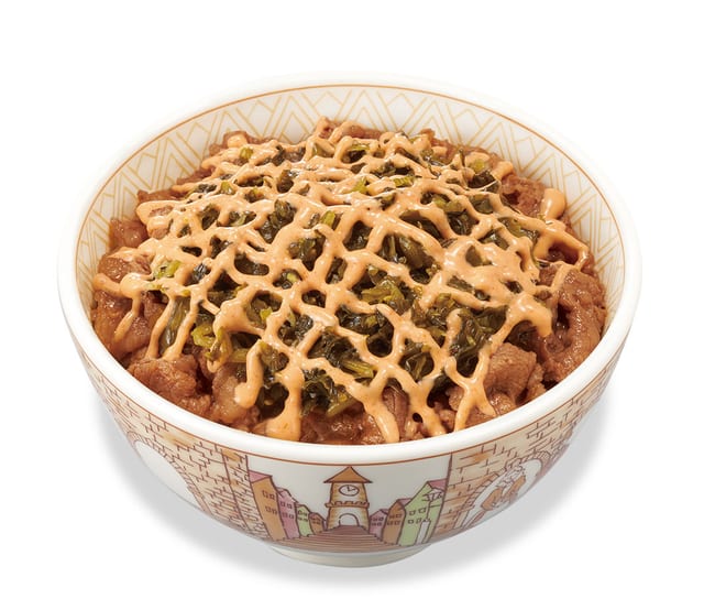高菜明太マヨ牛丼 大盛（すき家）