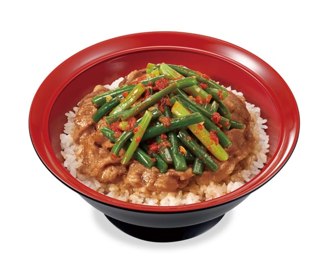 ニンニクの芽牛カルビ焼肉丼 大盛（すき家）