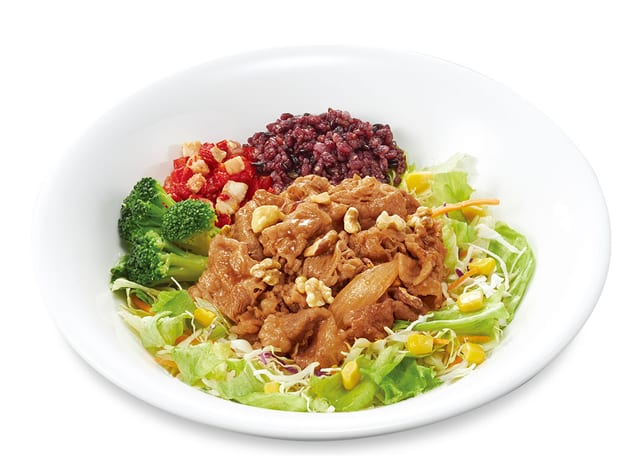 牛・お食事サラダ 並盛（すき家）