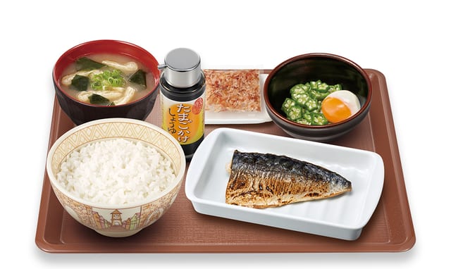 塩さばまぜのっけ朝食 並盛（すき家）