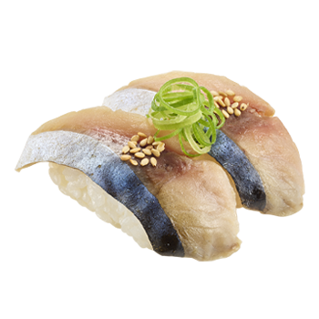 〆さば(ごま・ネギ)（スシロー）