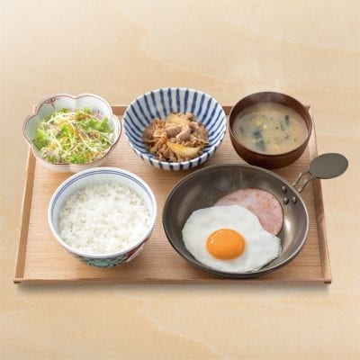ハムエッグ牛小鉢定食（吉野家）