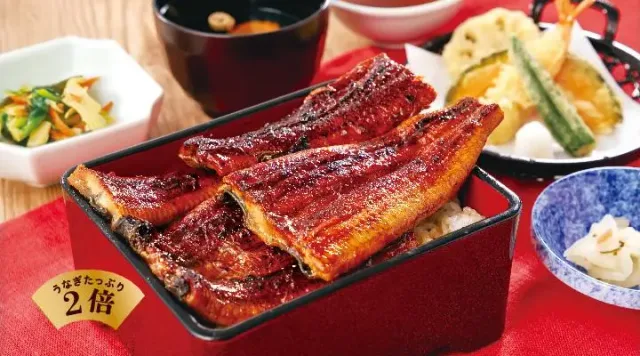 特上うな重小天ぷら膳（お吸い物・お新香付・小鉢付）（夢庵）