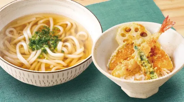 かけうどんと小天丼セット（夢庵）
