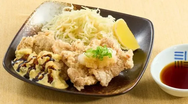 若鶏の竜田揚げおろしポン酢＆テリタル（夢庵）