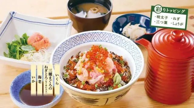 こぼれいくらの海鮮茶漬け膳（夢庵）