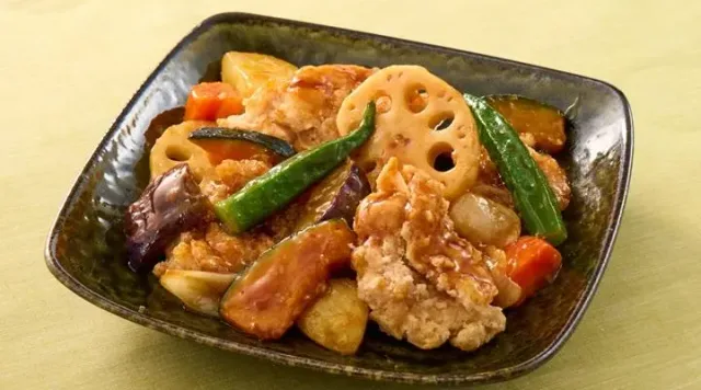 【単品】若鶏と彩り野菜の黒酢あん（若鶏4個）（夢庵）