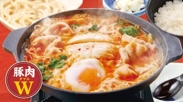 豆富豚チゲ（お肉ダブル）と鍋セット（夢庵）